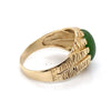 10CT YELLOW GOLD THICKENED TOP JADEITE DRESS RING VALUED @ $1499