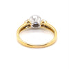 18CT YELLOW & WHITE GOLD THICKENED TOP DIAMOND DRESS RING VALUED @ $4799