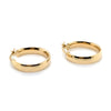 10CT YELLOW GOLD SMALL FLAT HOOP EARRING