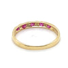 9CT YELLOW GOLD NATURAL RUBIES & DIAMOND DRESS RING