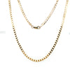 9CT YELLOW 55CM GOLD FLAT OPEN DIAMOND CUT CURB LINK CHAIN