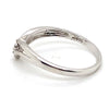 9CT WHITE GOLD ILLUSION SET DIAMOND IN THE V SHAPE RING