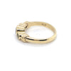 9CT YELLOW GOLD BEZEL SET GARNET & PERIDOT DRESS RING