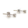 10CT WHITE GOLD ROUND BRILLIANT CUT DIAMONDS 4 CLAW SET IN STUD EARRINGS