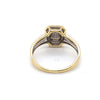 9CT YELLOW GOLD DIAMONDS SET IN RAISED CLUSTER DRESS RING