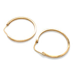 14CT YELLOW GOLD ROUND HOOP EARRINGS TW 1.2g