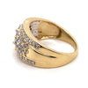 10CT YELLOW GOLD THICKENED TOP DIAMOND DRESS RING VALUED @ $3399
