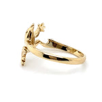 9CT YELLOW GOLD FROG SHAPED RING