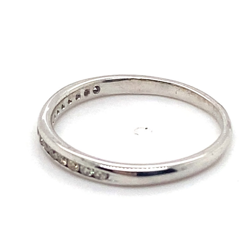 18CT WHITE GOLD CHANNEL SET DIAMOND DRESS RING VALUED @ $1699