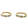 10CT YELLOW GOLD DIAMONDS SET IN FRONT OF CROSSOVER HUGGIE EARRINGS