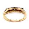 18CT YELLOW GOLD & PLATINUM GARNETS & DIAMOND DRESS RING VALUED @ $2099