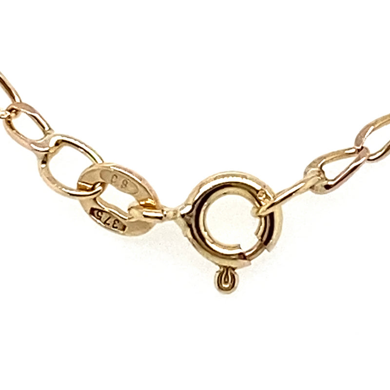 9CT YELLOW GOLD 48CM OPEN CURB LINK CHAIN