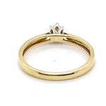 9CT YELLOW & WHITE GOLD DIAMOND DRESS RING