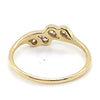 9CT YELLOW GOLD CUBIC ZIRCONIAS CHANNEL SET IN THE CROSS OVER RING