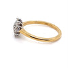9CT YELLOW & WHITE GOLD DIAMOND DRESS RING VALUED @ $1799