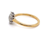 9CT YELLOW & WHITE GOLD DIAMOND DRESS RING VALUED @ $1799
