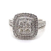 10CT WHITE GOLD FLOW UP STYLE DIAMOND DRESS RING VALUED @ $4199