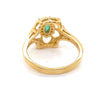 18CT YELLOW GOLD EMERALD & DIAMOND DRESS RING VALUED @ $3499