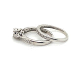 10CT WHITE GOLD WRAP AROUND STYLE DIAMOND BRIDAL SET VALUED @ $1999