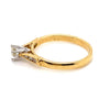 18CT YELLOW & WHITE GOLD POINTED SHOULDER DIAMOND DRESS RING VALUE @ $2099