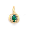 9CT YELLOW GOLD CABOCHON CUT BLACK OPAL PENDANT