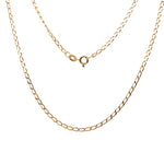 9CT YELLOW GOLD 48CM OPEN CURB LINK CHAIN