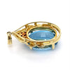 14CT YELLOW GOLD TOPAZ & DIAMOND PENDANT VALUED @ $1999