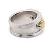 18CT WHITE GOLD RAIL EDGE TOURMALINE & DIAMOND DRESS RING VALUED @ $10799
