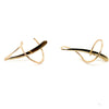 9CT YELLOW GOLD DROP SWIRL STYLE EARRINGS