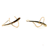 9CT YELLOW GOLD DROP SWIRL STYLE EARRINGS