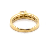 18CT YELLOW GOLD FORMED UP STYLE DIAMOND DRESS RING VALUED @ $4399