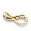 9CT YELLOW GOLD DOUBLE TWIST DIAMOND SET PENDANT