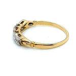 18CT YELLOW GOLD & PALLADIUM GALLERIED DIAMOND DRESS RING VALUED @ $1549