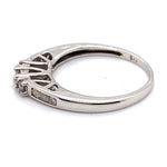 9CT WHITE GOLD TILOGY STYLE SETTING DIAMOND DRESS RING VALUED @ $950