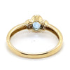 9CT YELLOW GOLD BEZEL SET TOPAZ AND DIAMOND DRESS RING