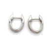 10CT WHITE GOLD CHANNEL SET DIAMONDS IN HUGGIE STYLE EARRINGS TW 1.7g