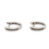 10CT WHITE GOLD CHANNEL SET DIAMONDS IN HUGGIE STYLE EARRINGS TW 1.7g