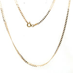 9CT YELLOW GOLD 50CM CURB LINK CHAIN