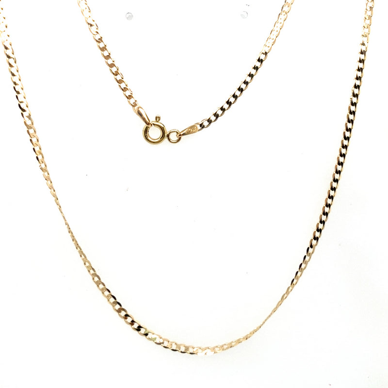 9CT YELLOW GOLD 50CM CURB LINK CHAIN