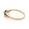 9CT YELLOW GOLD DIAMOND SURROUNDED BY SAPPHIRES IN CLUSTER SETTING DRESS RING