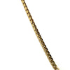 9CT YELLOW GOLD FLAT DOUBLE CURB CHAIN WITH DIAMOND & TOPAZ IN "V" SHAPE
