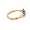 9CT YELLOW & WHITE GOLD DIAMOND DRESS RING VALUED @ $1799