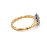 9CT YELLOW & WHITE GOLD DIAMOND DRESS RING VALUED @ $1799