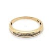 9CT YELLOW GOLD 11 ROUND BRILLIANT CUT CHANNEL SET DIAMOND DRESS RING