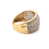 9CT YELLOW GOLD DIAMONDS SET IN THICKENED TOP DRESS RING VALUED @ $3499