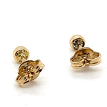 9CT YELLOW GOLD BEZEL SET DIAMOND STUD EARRINGS