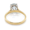 9CT YELLOW & WHITE GOLD TOPAZ SET IN RAISED SETTING DRESS RING