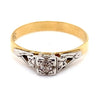 18CT YELLOW & WHITE GOLD EUROPEAN CUT DIAMOND DRESS RING VALUED @ $1399