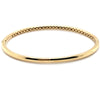 10CT YELLOW GOLD OVAL HINGED DIAMOND BANGLE VALUED @ $2299