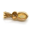 9CT YELLOW GOLD OPAL AND BEZEL SET DIAMOND PENDANT